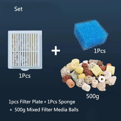 Wall Mounted Fish Tank Filter Replacement Plate Aquarium Biochemical Sponge Filter Media Ball Material Efficient  Filtration