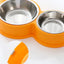 New puppy Kitten feeding supplies Two pet bowls Dog food drinker Stainless steel pet drinking dish Feeder access device