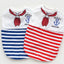 Pet Dog Clothes For Small Dogs Summer Cartoon Vest Clothing Sailor Tie Anchor Print Navy Tie Stripes Cat Dog Breathable T-Shirt