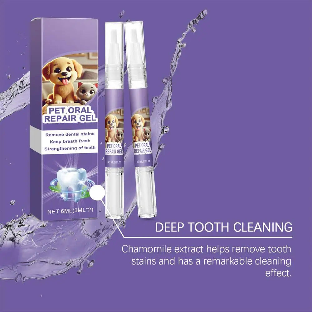 Pet Oral Repair Gel For Dogs Dog Oral Care 2X Care Cleaner Repair Gel Repair Gel Without Brushing For Eliminate Bad Breath
