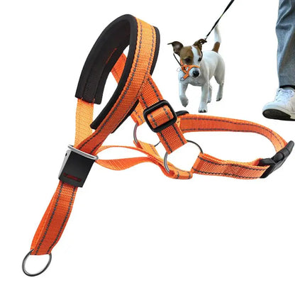 Mouth Leashes for Dogs Padded Adjustable Dog Head Harness Leader Leashes for Dog over Mouth Training Leashes Dog Head Collar