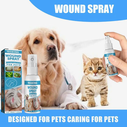 Pet Wound Spray Dog Cat Skin Scratch Wound Treatment Repair Liquid Wound Spray Blocking O9R6