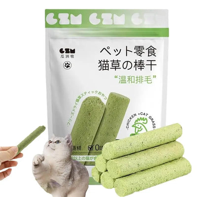 Cat Grass Stick Cat Grass Chewing Stick Natural Teeth Cleaner Removal Row Kitten Pet Snacks Teeth Caring for Kitten Mouth Health