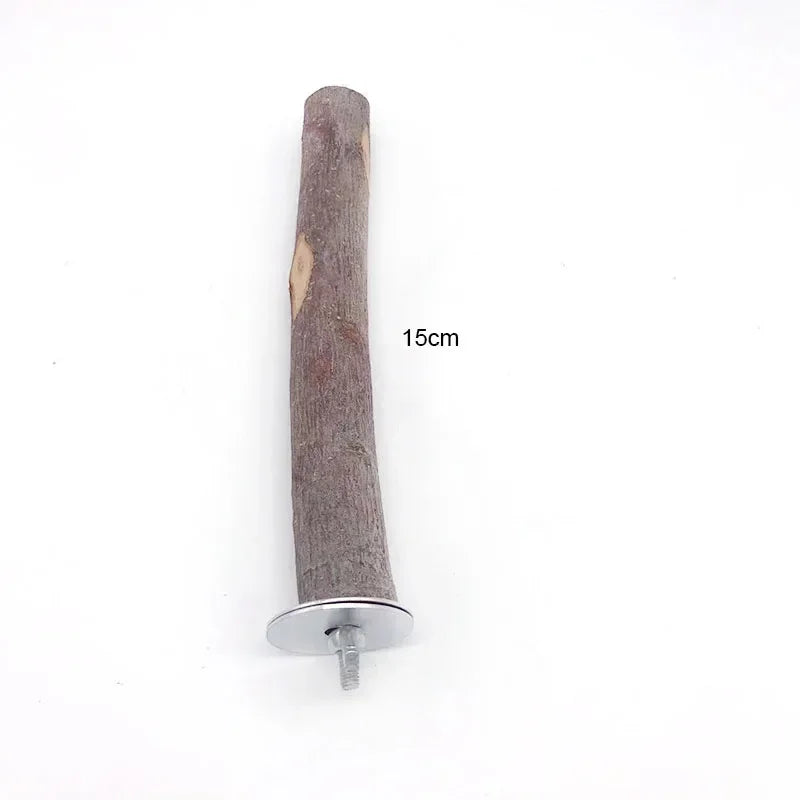 Natural Wood Pet Parrot Raw Wood Fork Tree Branch Stand Rack Squirrel Bird Hamster Branch Perches Chew Bite Toys Stick Supplies
