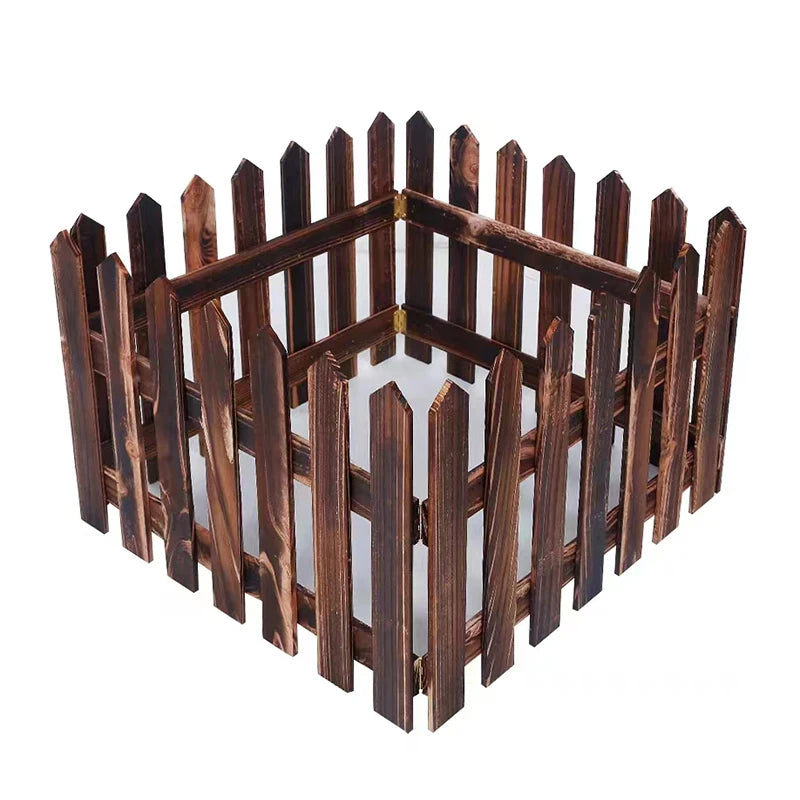 Wooden Fencing Barrier DIY Mini Landscape Crawling Small Pet Turtle Fence Balcony Landscape Barrier Accessory Indoor Courtyard