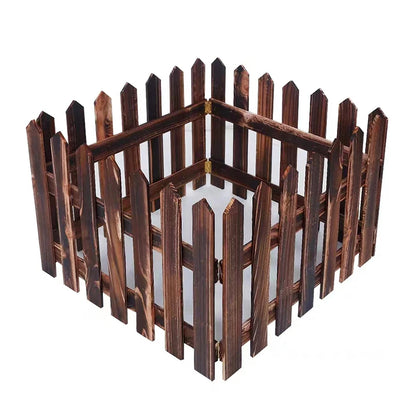 Wooden Fencing Barrier DIY Mini Landscape Crawling Small Pet Turtle Fence Balcony Landscape Barrier Accessory Indoor Courtyard