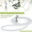 Elegant Dog Wedding Flower Collar and Leash Set for Medium Dogs,Dog Wedding Attire Wreath Bow Pearl Leash Pet Wedding Photo Prop