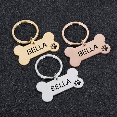 Personalized Dog Collar Address ID Tags for Dogs Medal with Engraving Name Customizable Kitten Puppy Accessories Necklace Chain