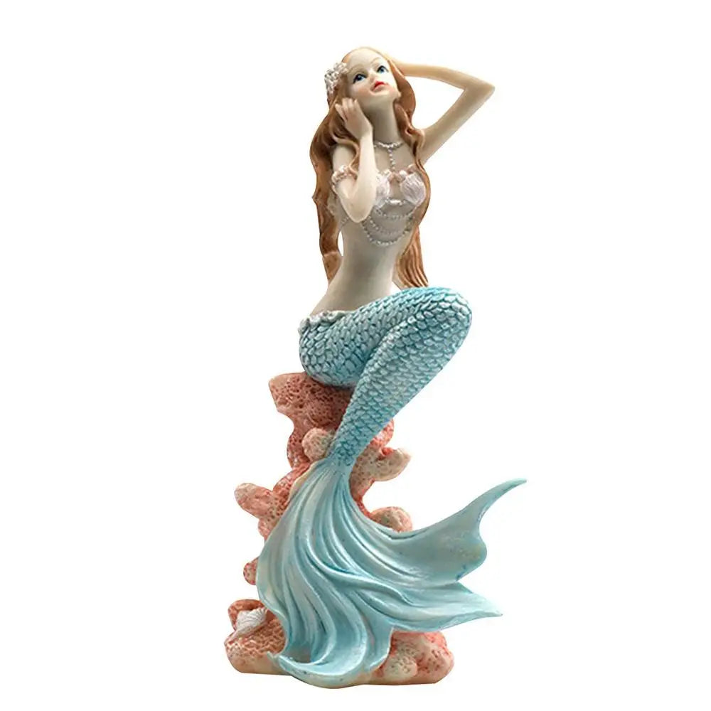Mermaid Fish Tank Ornament Figurines Miniature Resin Decorations Artificial Aquarium Decor 6 Styles DIY Aquarium Desk Theme