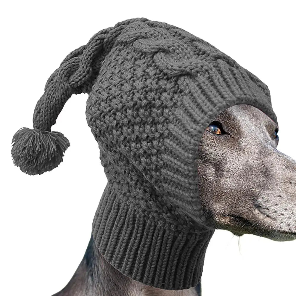 Dog Knit Hat With Earmuff Winter Dog Knitting Caps Soft Puppy Warm Hood Neck And Head Protector Knitting Hat Cute Pet Apparel