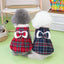 Christmas Plaid Clothes Thermal Fleece Lined Dog Winter Dress Coat with Luxury Faux Fur Collar for Small Dogs Puppy York Beagle