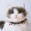 Personalized Pet Collar Colorized Polyester Kitten Necklace Lace Retro Ethnic Dog Accessories Bead Adjustable Puppy Products