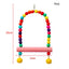Colorful Frosting  Pet Parrot Swing toys Stand Rack Squirrel Bird Branch Perches Chew Bite Toys with bell Birds Cage Acce