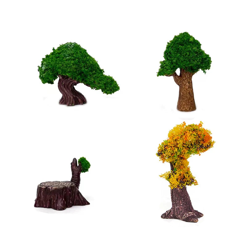 Simulated Moss Small Tree Aquarium Ornaments Decoration Artificial Resin Tree for fish Tank Creative Ornament Background Home