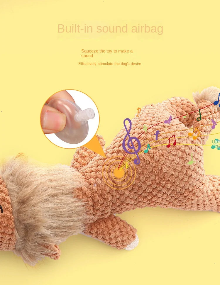 Cross-border pet supplies corn velvet elephant lion dog sound toy self-hi grinding teeth cleaning