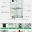 Portable Storage Cage Foldable Logistics Roll Container Warehouse Security Stackable Nestable Wire Mesh Roll Cage