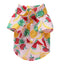 Summer Dog Shirt Breathable Puppy Outfit Fruit Print Puppy Outfit Pet T-Shirt Soft Pet Apparel Dog Shirt For Puppy