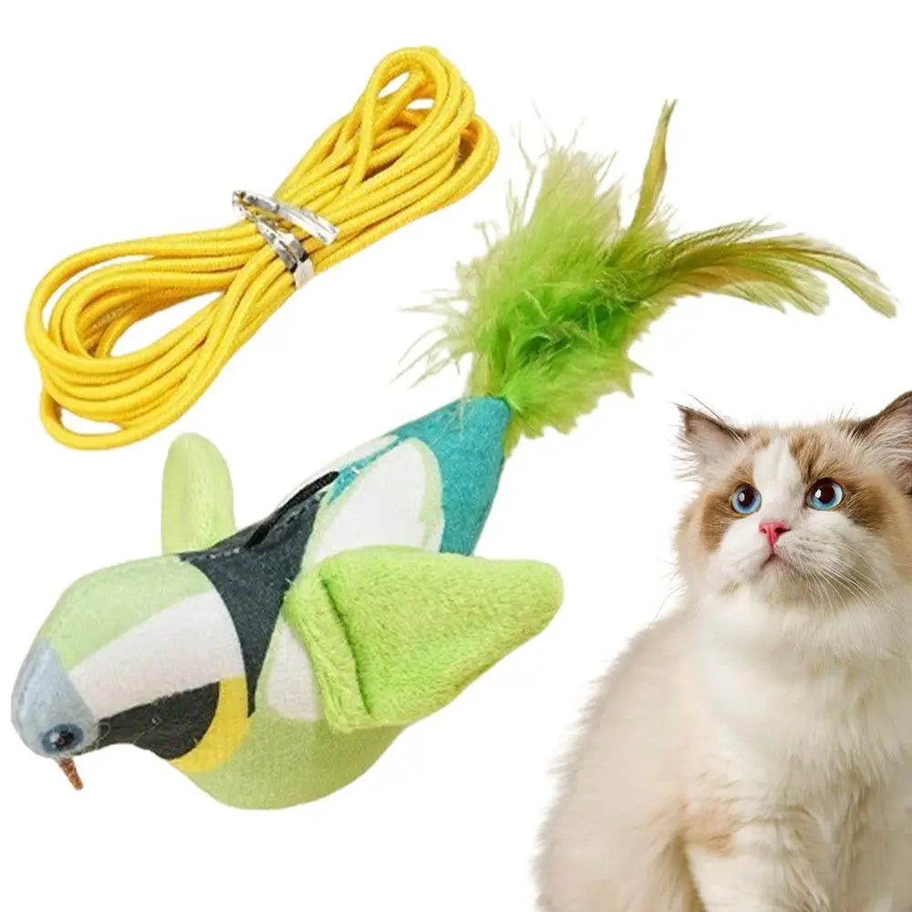 Cat Sound Bird Toy Interactive kitten Toy Bird With Sounds Real Birds Interactive Cat Toys For Indoors Realistic Toys For Cats