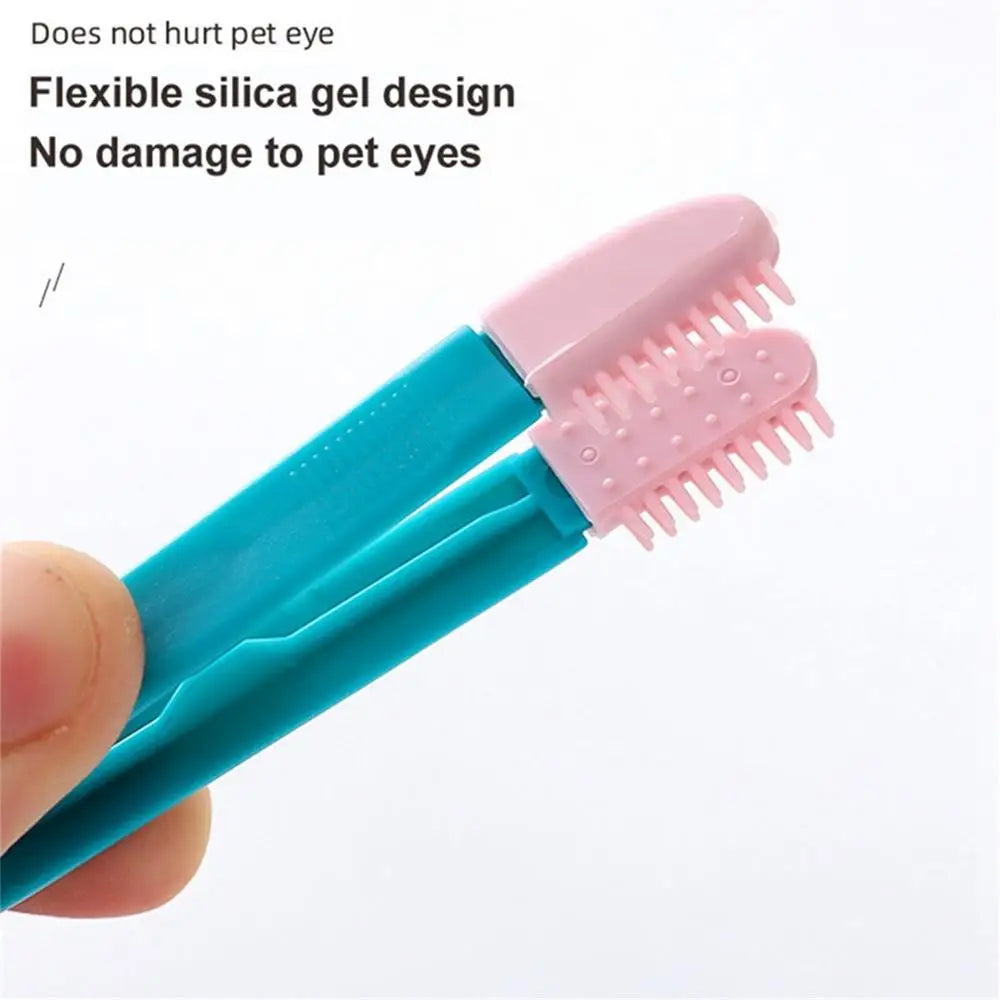 Pet Eye Comb Brush Tear Stain Remover For Cats Cleaning Grooming Comb For Small Dogs And Cats Flexible Silicone Design Soft
