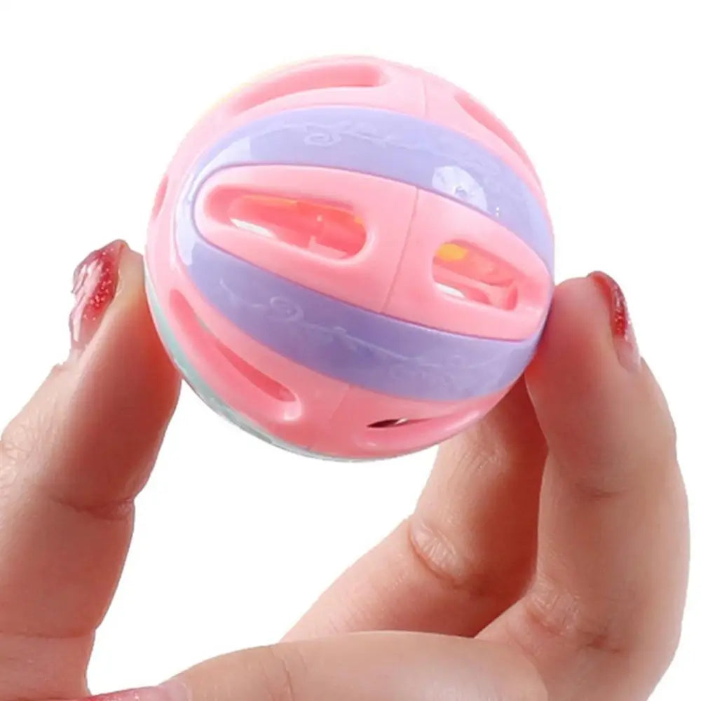 Cat Jingle Balls Cat Pounce Jinggle Ball Large Hollow Cat Rattle Ball Interactive Kitten Chasing Toys Kitten Pets Supplies