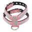 Luxury Bling Rhinestone Dog Harness for Small Medium Dogs Puppy Adjustable Soft Leather Pet Harness with Diamond York Chihuahua