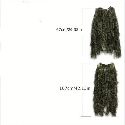 5Pcs Adult Ghillie Suit Hunter Camouflage Clothing gillie suit Hunting Suit Birding Clothes