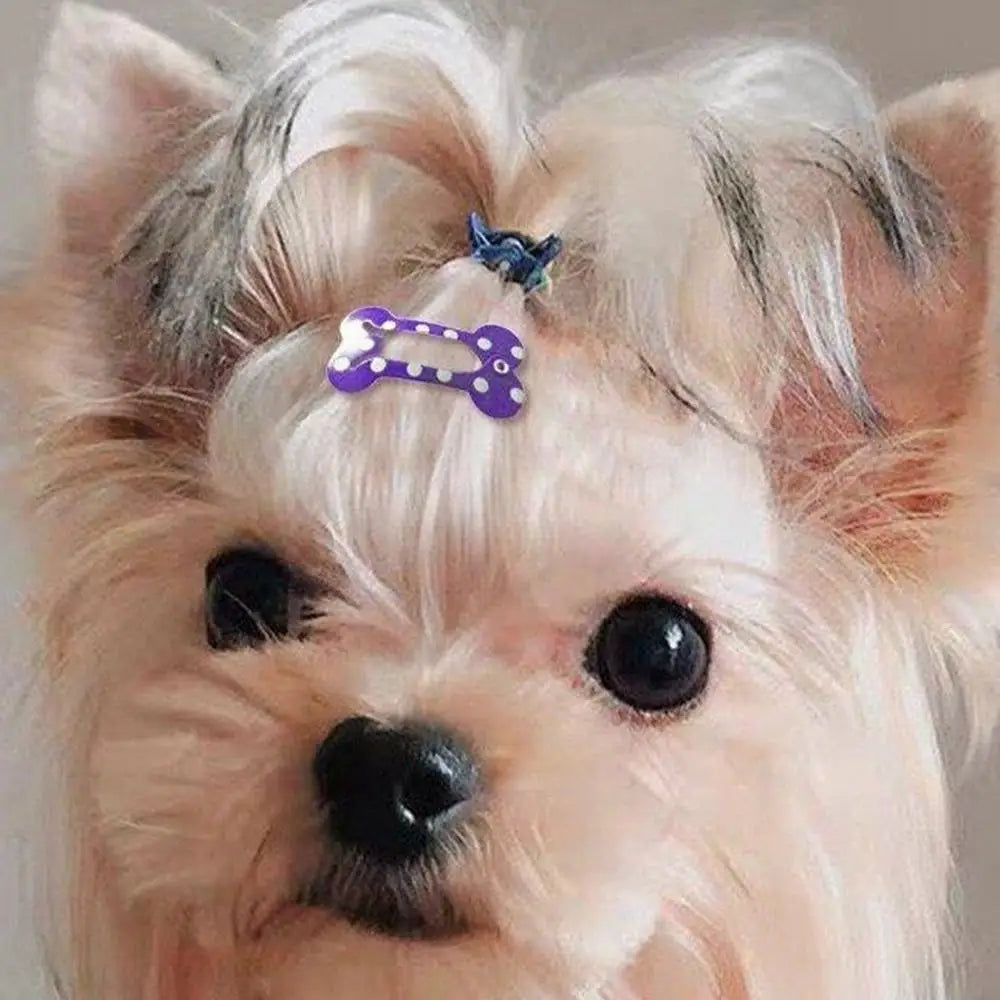 10pcs Bone Hair Clips Non Slip Dog Bone Pet Hair Clip Hairclips Metal Barrettes  Hair Accessories for Cosplay Party Pet Dogs and