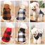 Plaid Dog Hoodie Christmas Pet Clothes Fleece Sweater with Leash Hole for Small Medium Dogs, Soft Winter Warm Dog Sweatshirt