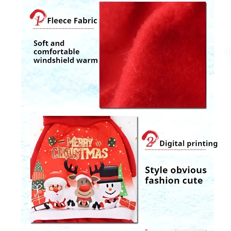 Christmas Dog Coat Sweater Chihuahua Pet Clothes New Year Pets Dogs Clothing For Small Medium Dogs Costume Warm Dog Hoodies