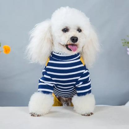 2023 Princess Dog Colorful Stripe Soft Suit Puppy Jumpsuit Spring Doggie Casual Pants Small Medium Pet Couple Four-Legged Coat