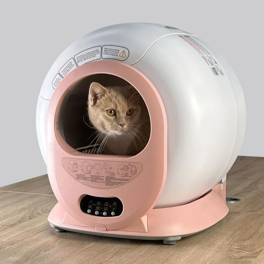 Automatic cleaning cat litter box, app controlled automatic cat litter box automatic cleaning, all cat litters can be used.