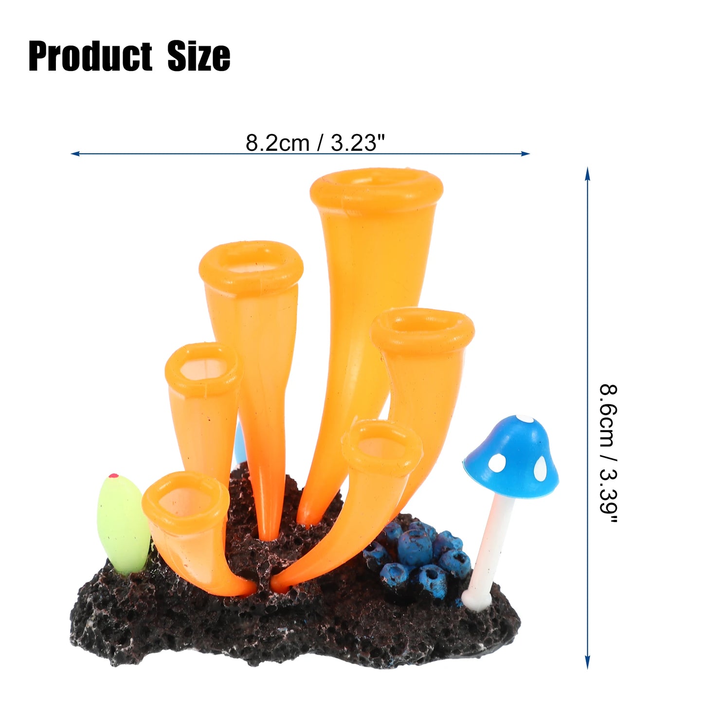 UXCELL Plastic Luminous Plants Glowing Artificial Simulation Coral Aquarium Decoration Underwater Ornament Fish Tank Accessories