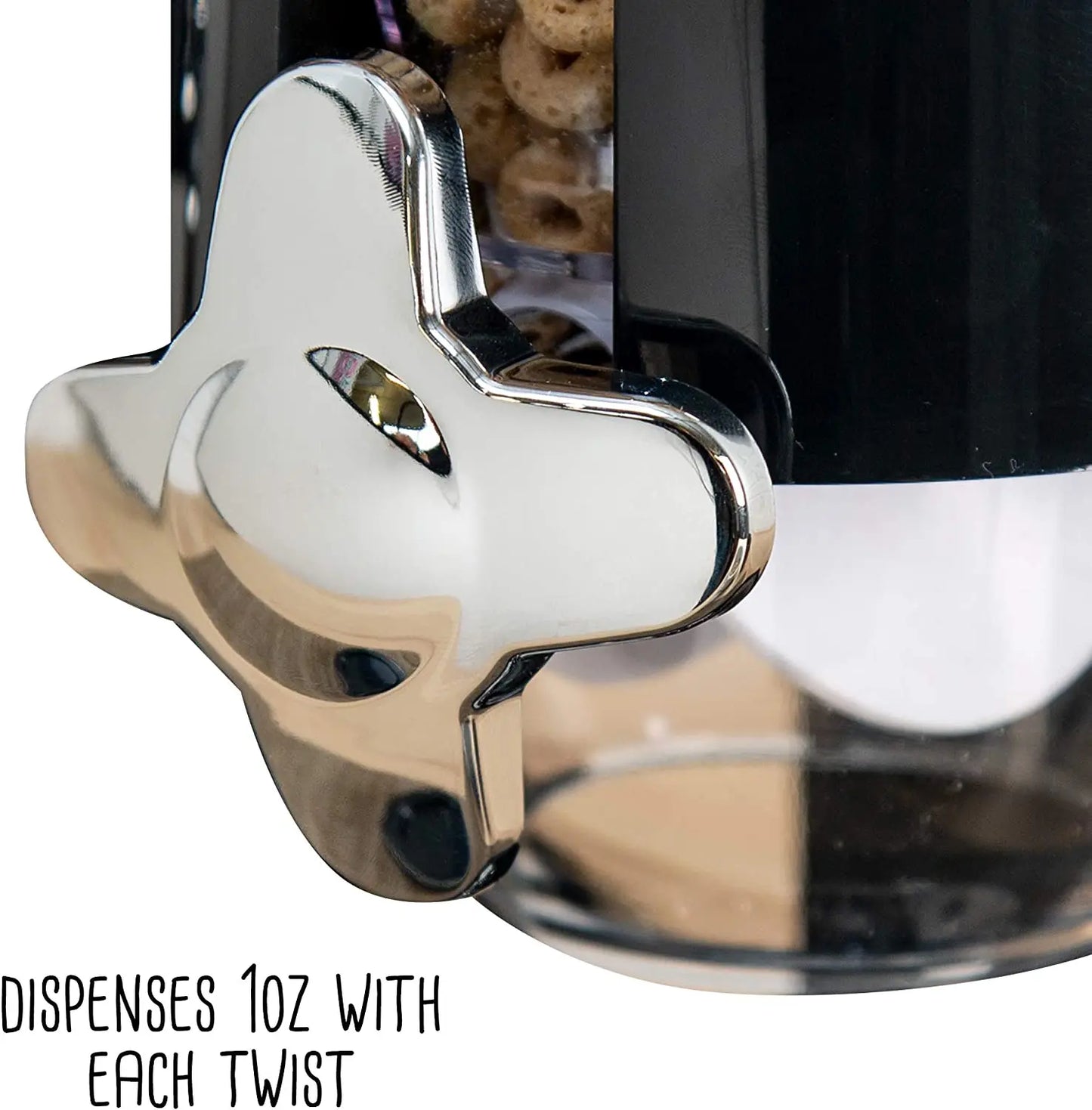Food Storage Cereal Dispenser Containers Storage Candy Dry Food Container Countertop Rotating Knob for Candy Nuts Rice Granola