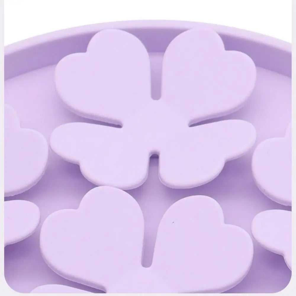 Lick Mat For Dogs Suction Dog Butter Lick Pad Raised Flower Design Dog Puzzle Bowl For Boredom Relief Floor Or Wall Treats