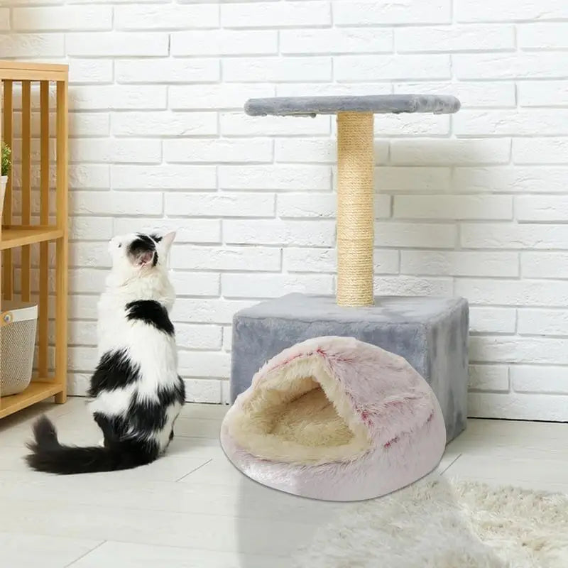 Cat Bed Small Enclosed Pet Bed Pet Cave Bed Comfortable And Soft Fluffy Cat Bed Warm Removable For Cat Small Dogs Large Dogs