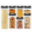 7pcs/set Food Storage Containers Plastic with Lids Kitchen Storage for Rice Sugar Flour Pasta Cereal Storage Containers