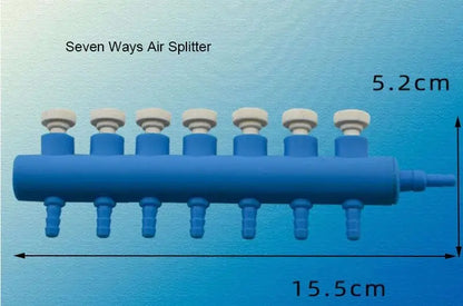 Aquarium Air Splitter Valve Fish Tank Air Pump Flow Splitter Distributor Pump Valve Tap Lever Control Switch Valves Accessories