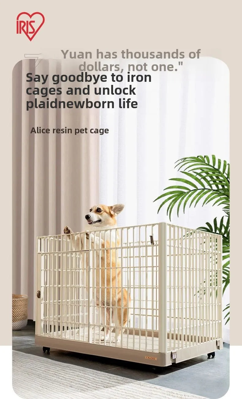 Alice Resin Dog Cage with Toilet Dog Fence Cat Cage Household Dog Cage Medium Size Indoor  Large