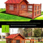 Outdoor Waterproof Solid Wood Kennel Medium and Large Dog Golden Retriever Kennel House Rainproof Outdoor Four Seasons