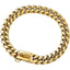 Gold Dog Chain Collar 15mm Stainless Steel Cuban Link Chain Strong Heavy Duty Chew Proof Dog Necklace with Buckle for Dogs