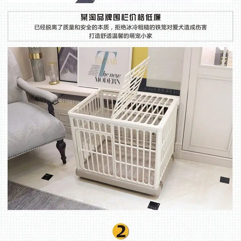 Dog cage Small  Pet cage Household Indoor Medium sized  villa Resin cage