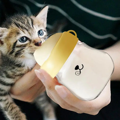Feeding Bottle For Kittens Puppies Kitten Nursing Bottles Pet Anti-Choke Milk Feeder Non-Bloating Portable Preferred NewbornUse