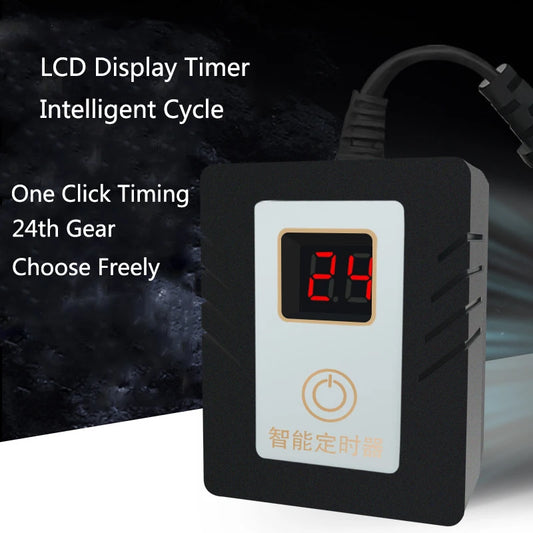 LCD Intelligence Timer Aquarium Light Timer Fish Tank Timing Socket Adjustable Aquarium Timer Controller Light Timing System