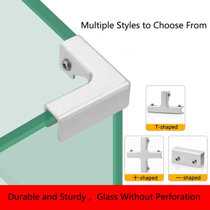 Glass Clamp Combination Fixing Clip for Showcase Fish Tank Cabinet Garden Fence Ceramic Tile Splicing DIY Panel Reinforced Clip