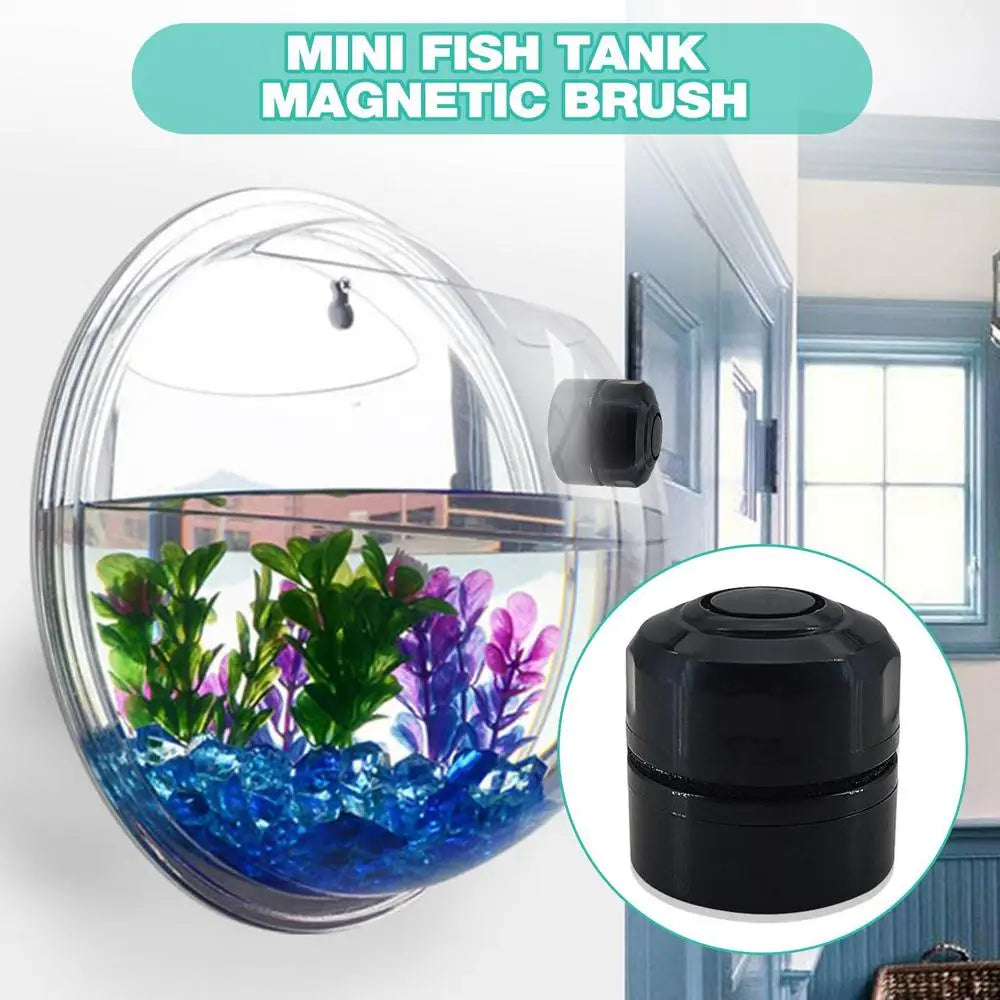 Magnetic Aquarium Cleaning Brush Scratch-Free Glass Cleaner Algae Scraper Magnet Cleaner Fish Tank Cleaner Mini For Tank