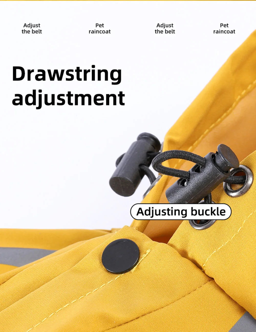 Puppy Raincoat Water-resistant Dog Overalls Raincoat Waterproof Dog Clothes Reflective Small Dogs Rain Jumpsuit Pet Accessories