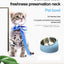 1pc Stainless Steel Cat Lovely Creative Inclined Kitten Puppy Food Feeding Bowls Cats Drinking Feeder Pet Dogs Cats Feeder