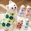Dog Winter Coat Sherpa Warm Fleece Vest Sweater Flower Patterm Pet Clothes Cold Weather Jacket for Small Medium Dogs Puppy