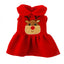 2024 New Christmas Elk Dog Clothes Winter Warm Thicken Knitted Sweater Dress for Small Dogs Girl, York Puppy Costume Pet Apparel