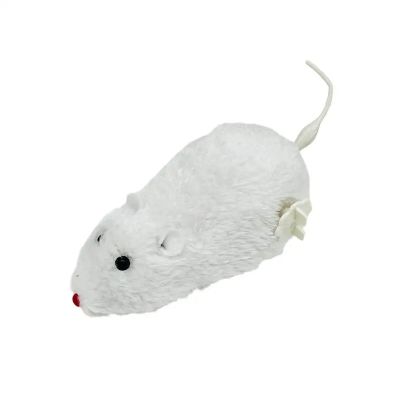 Cat Mice Toys Wind up Indoor Cat Plush Mouse Hunting Toy Plush Mice Pet Toys Clockwork Mouse Running Toy Realistic Mouse